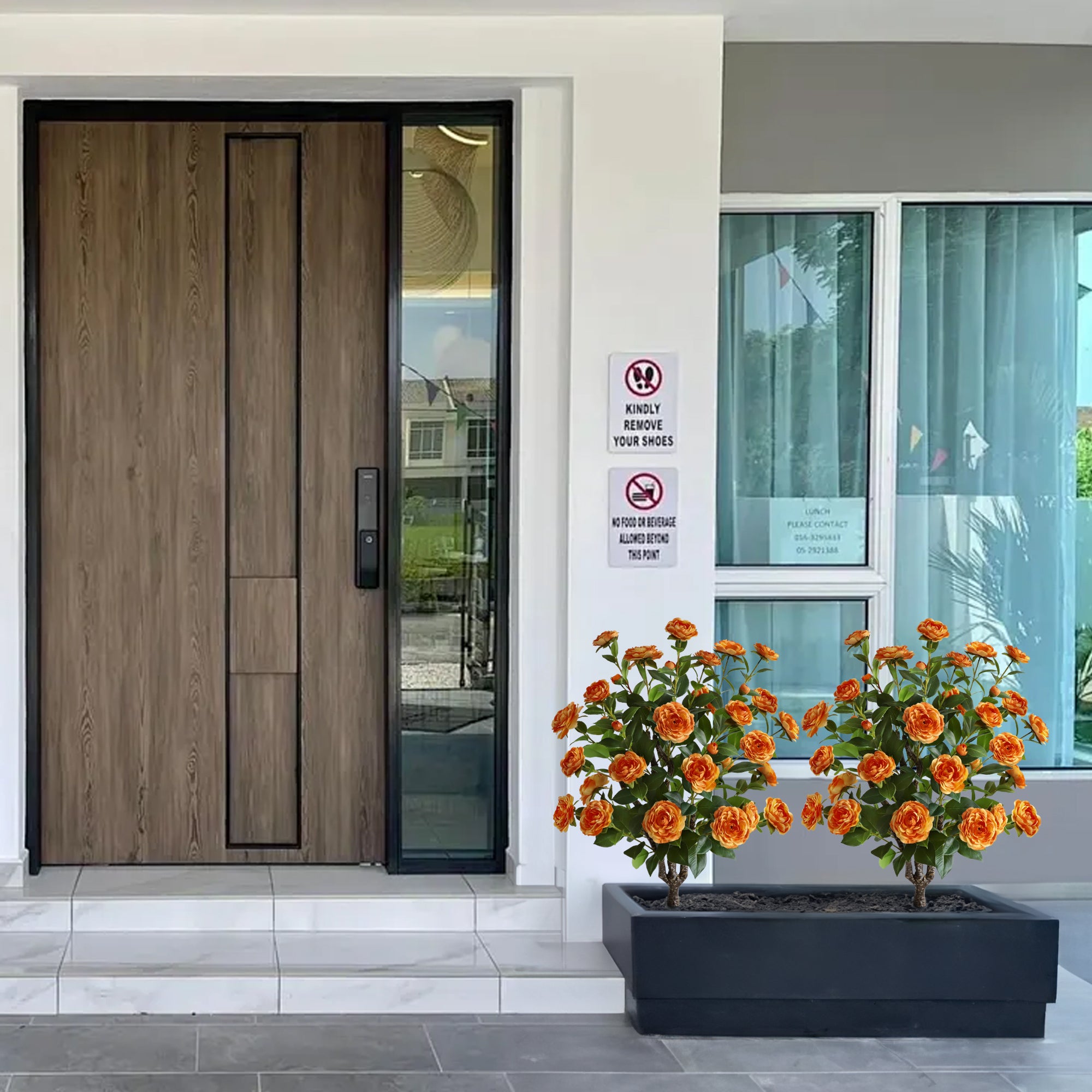 Two pieces of warm companionship(orange Camellia)