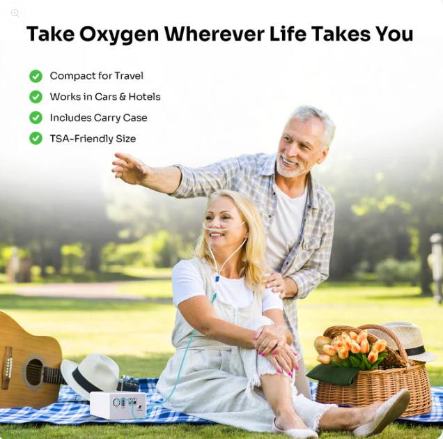 1-3L/Min Portable Travel Oxygen Concentrator – Adjustable Flow & Tank-Free!