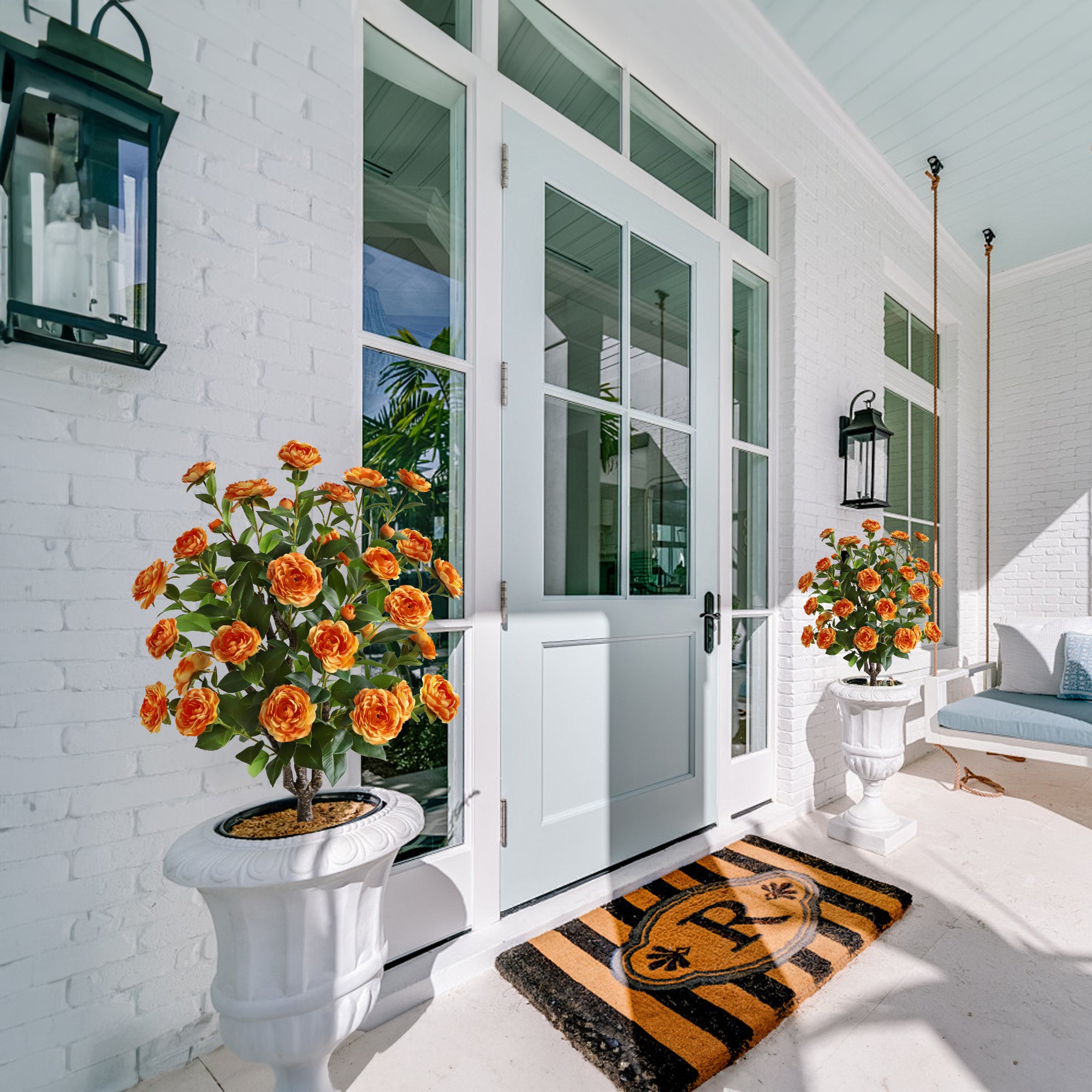 Two pieces of warm companionship（orange Camellia）