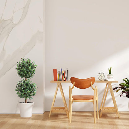 2 Pieces 35in Artificial Topiary Olive Trees Double Ball Design