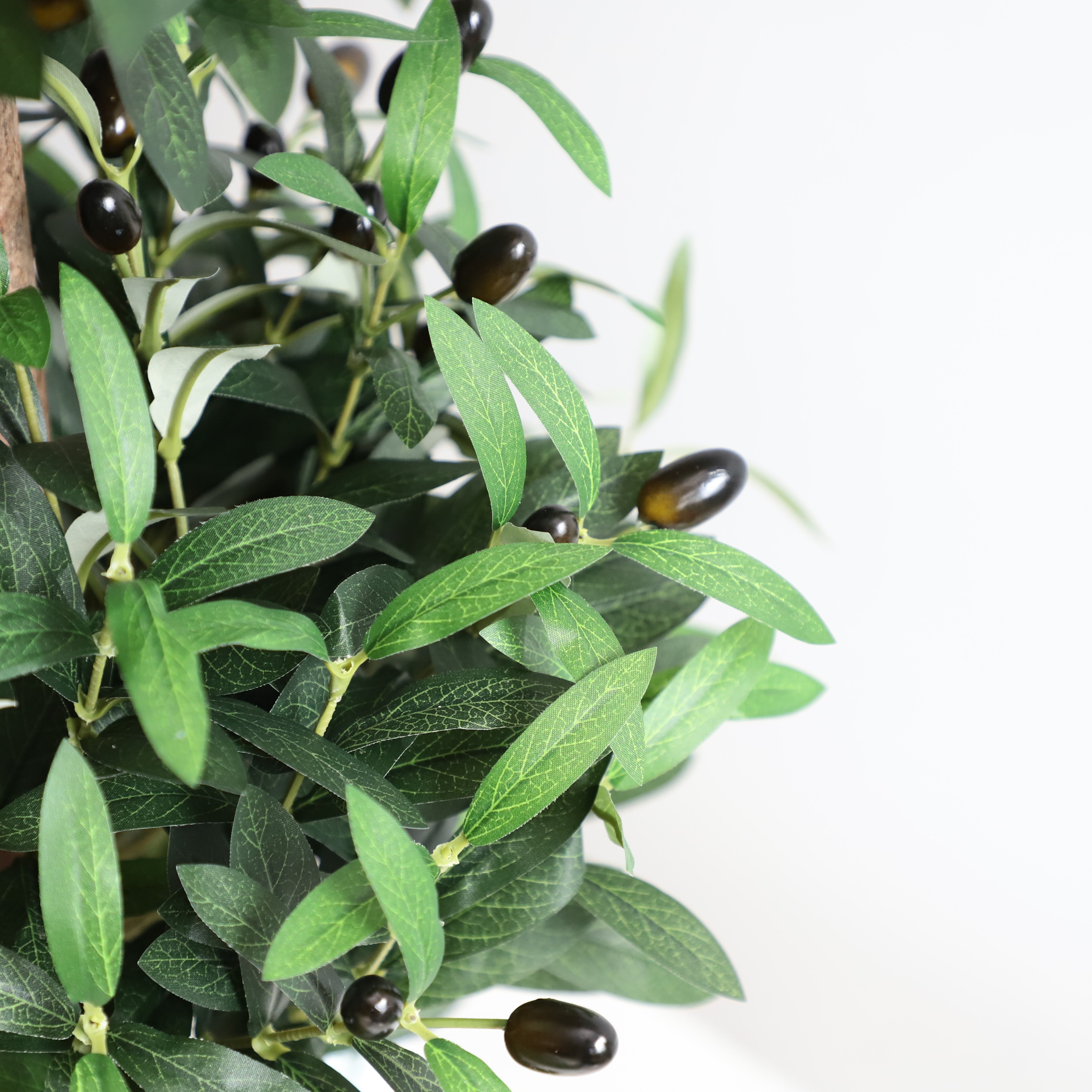 2 Pieces 35in Artificial Topiary Olive Trees Double Ball Design