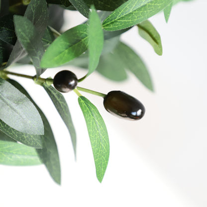 2 Pieces 35in Artificial Topiary Olive Trees Double Ball Design