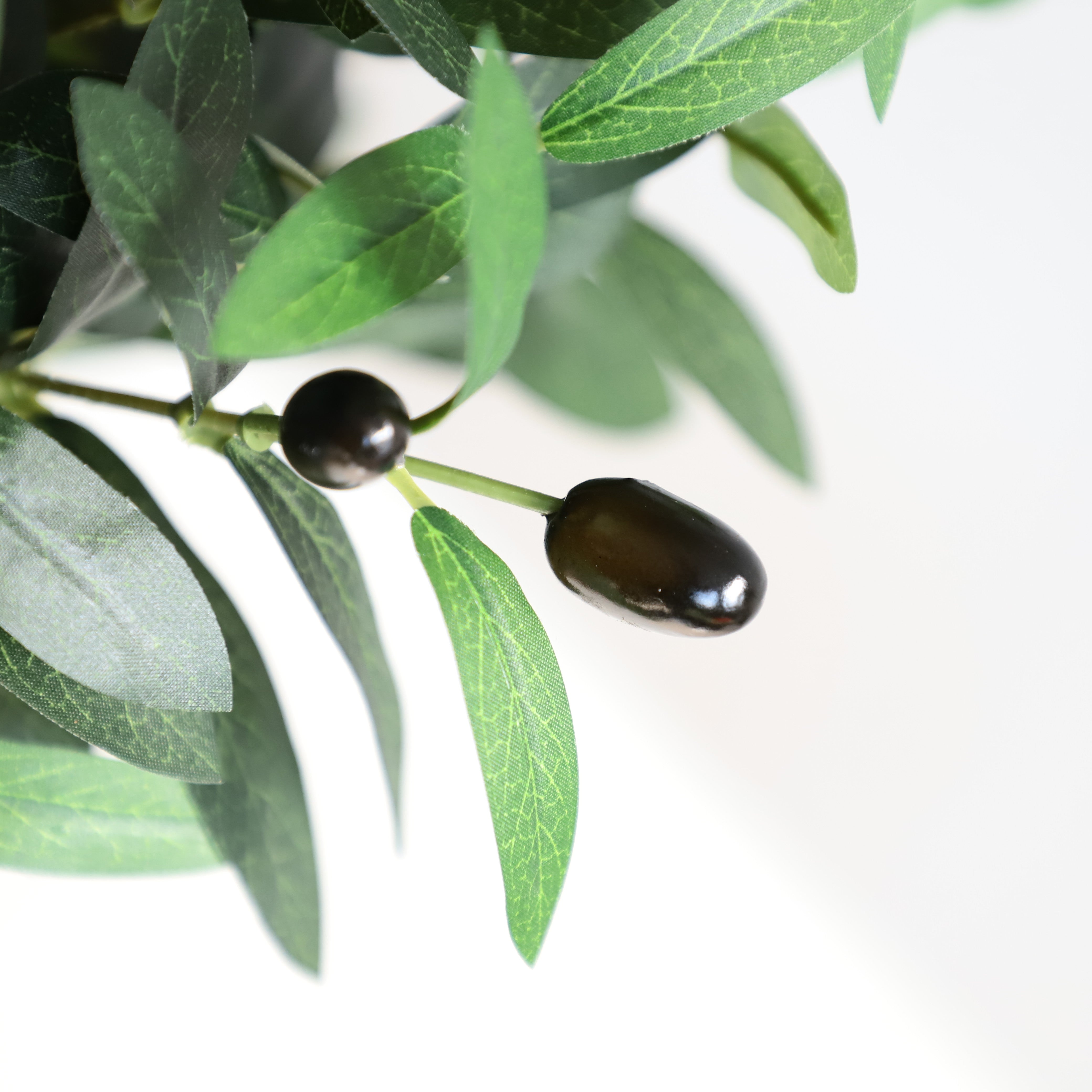 2 Pieces 35in Artificial Topiary Olive Trees Double Ball Design